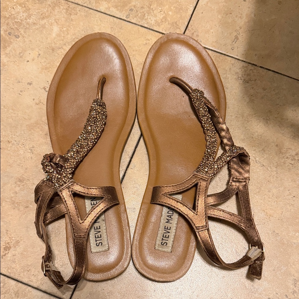 Steve Madden Metallic Brown Sandals